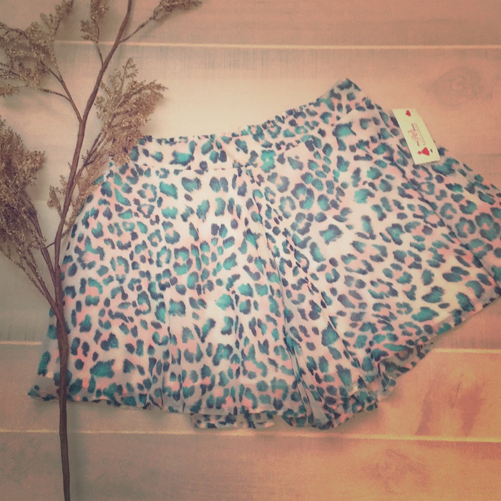 Animal print dressy shorts- NWT!